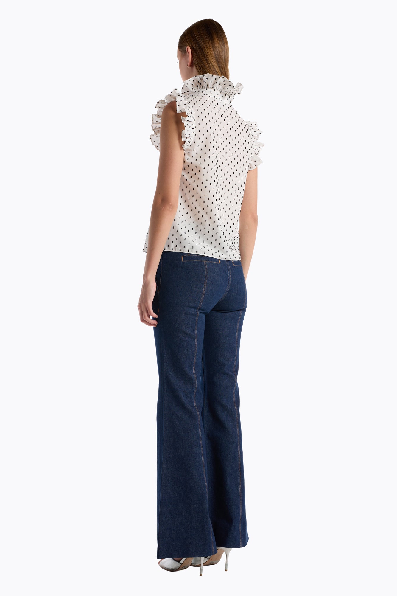 Marfa Top | White Black Dot