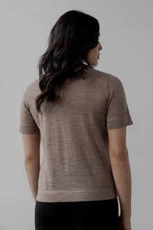 Crew Neck Sweater Tee | Cedar Heather
