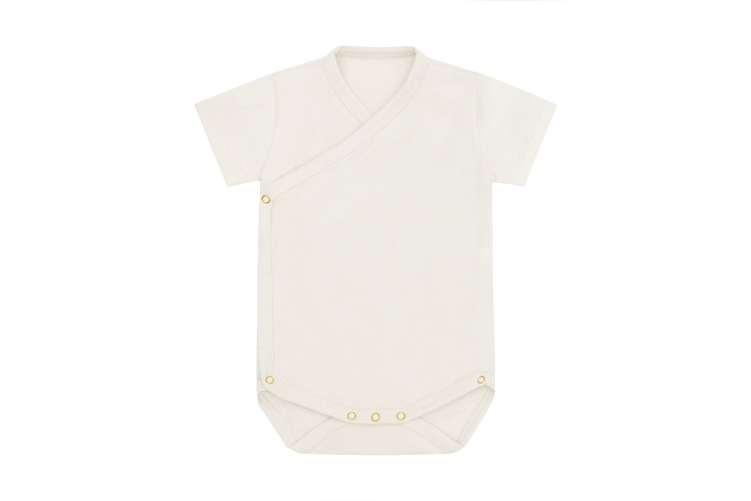 SS Organic Cotton Kimono Bodysuit | Ecru - No Dye