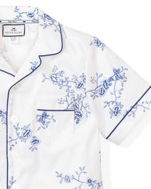 Kid's Twill Pajama Short Set in Indigo Floral in Indigo Floral#Color_Indigo Floral