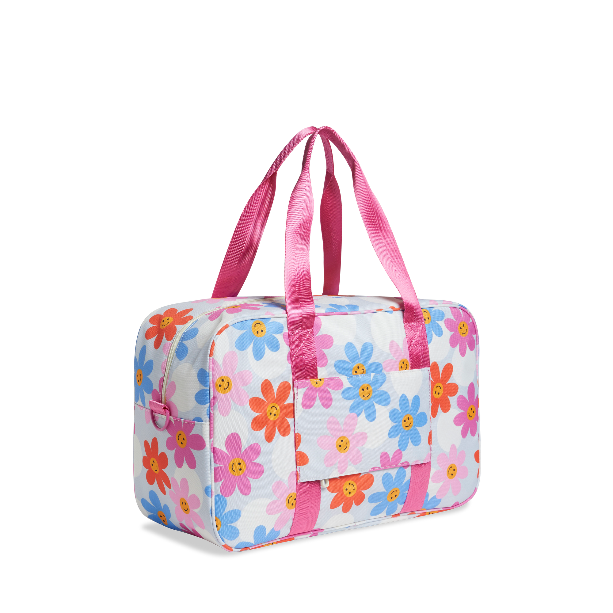 state bags rockaway duffle recycled polyester canvas daisies back view click to zoom