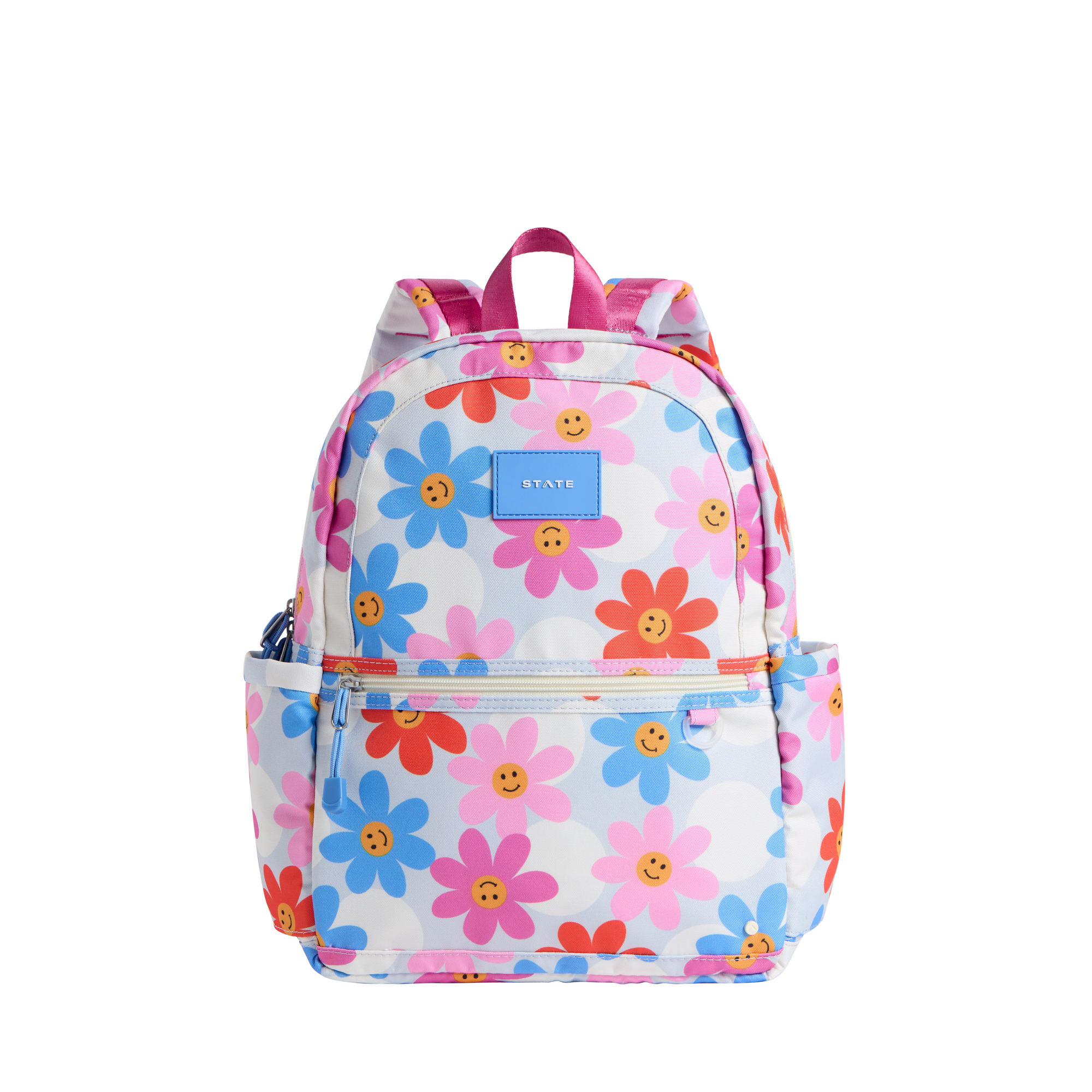 state bags kane kids backpack recycled polyester canvas daisies front view click to zoom