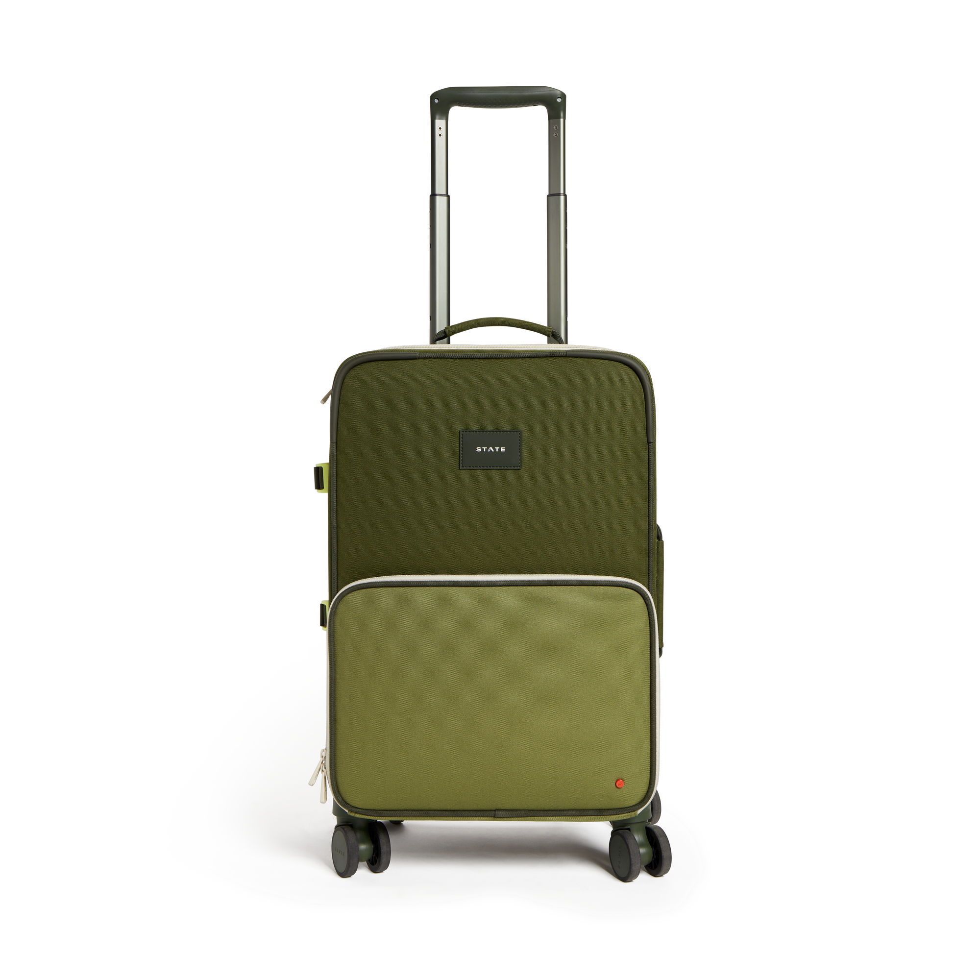 STATE Bags Logan Carry-On Suitcase Tonal Olive Front View Click to Zoom