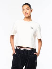 Women | Adele Velour T-Shirt | Gardenia