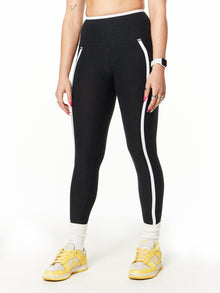Women | Beyond Yoga | Spacedye New Moves High Waisted Midi Legging | Black/White