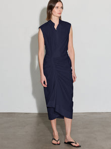Sylvie Long Shirt Dress | Navy