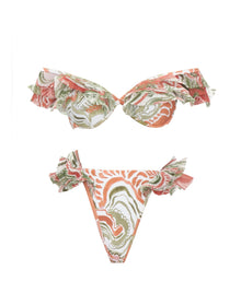 Salama High Rise Bikini Top | Abstract Mushroom
