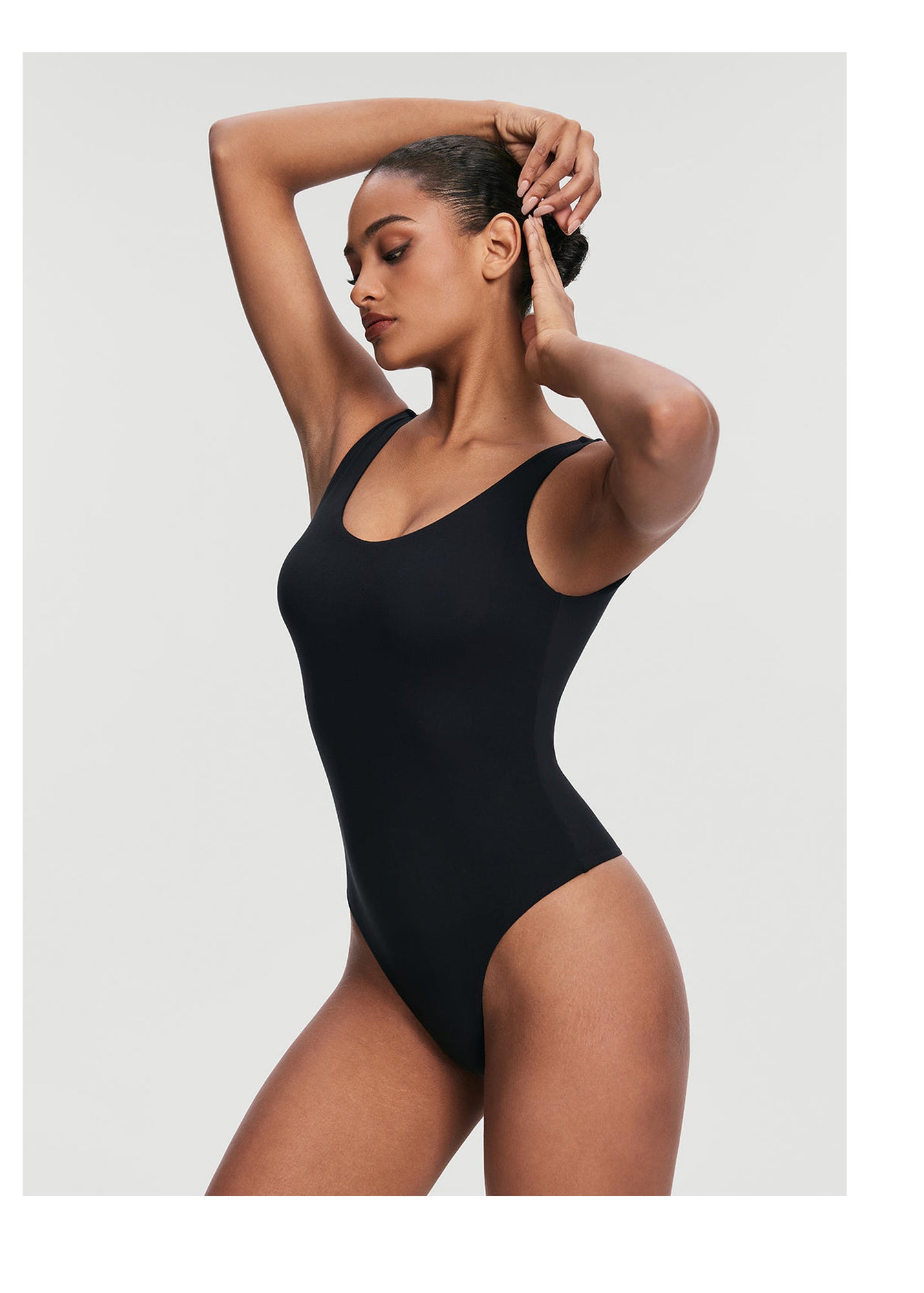 Scoop Back Bodysuit | Black