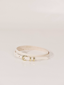 Thin Belt Belt | Ivory & 24K Gold