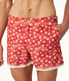 Setter Budding Life Print Shorter-Length Swim Shorts Woven | Cinnamon Summer Red