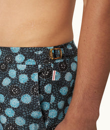 Setter Daisy Print Shorter-Length Swim Shorts | Springfield Blue