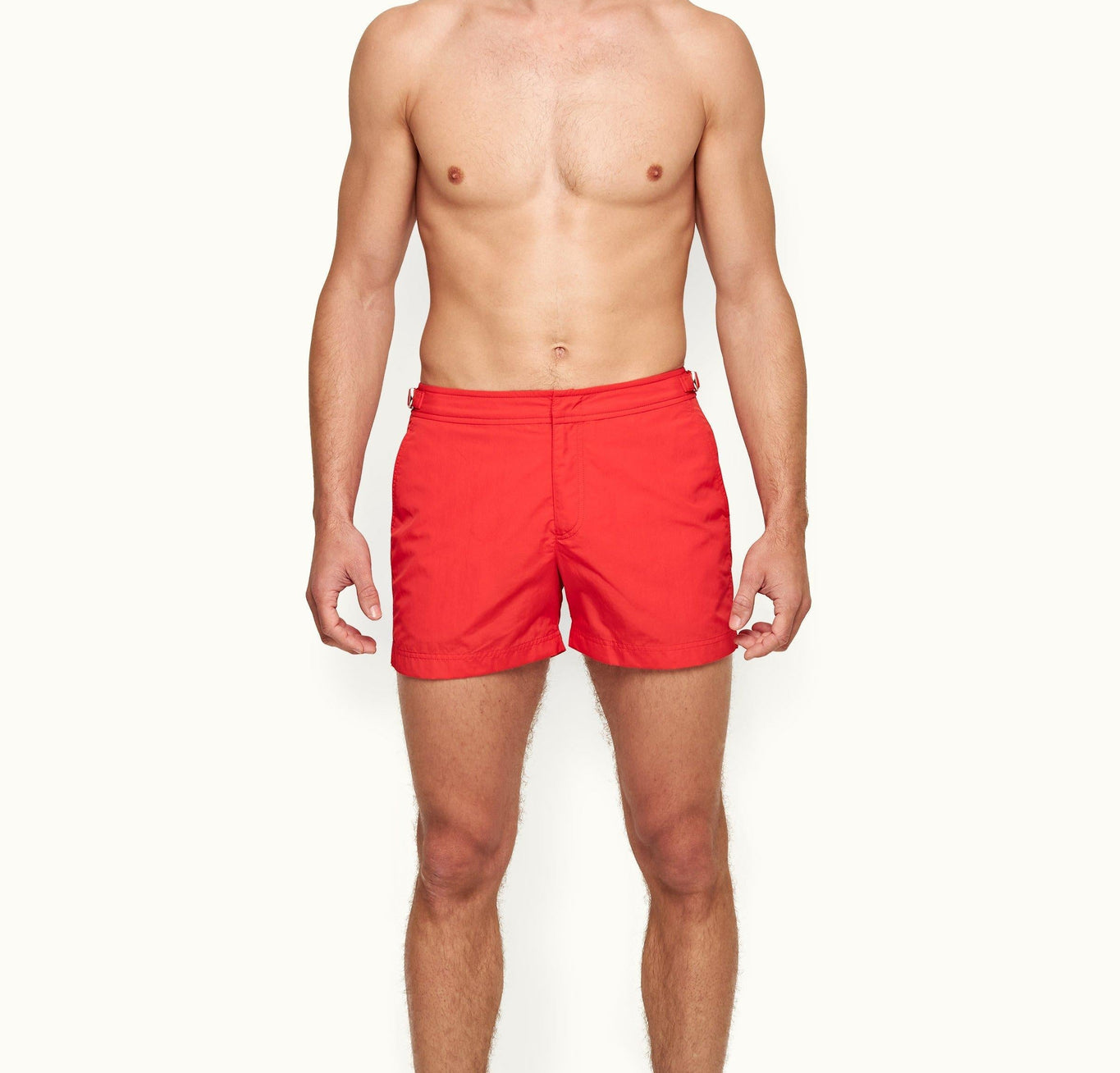 Setter Shorter-Length Swim Shorts | Rescue Red