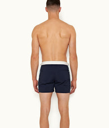 Setter Side Panel Shorter-Length Swim Shorts | Navy/Pool