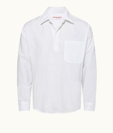 Shanklin Relaxed Fit Overhead Refined Cotton Shirt | White