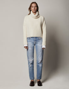 Women | Funnel Neck Sweater | Natural