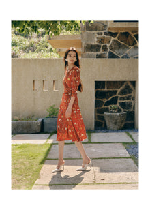 Silk Dress | Orange