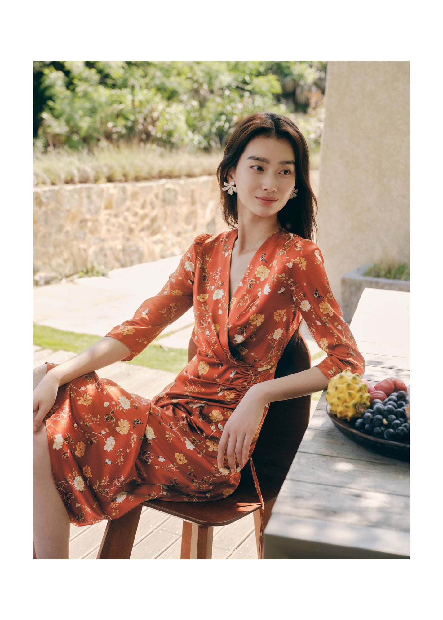Silk Dress | Orange