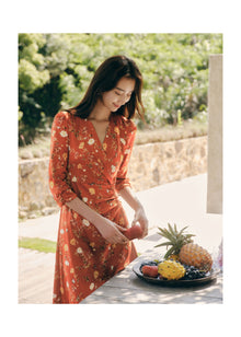 Silk Dress | Orange