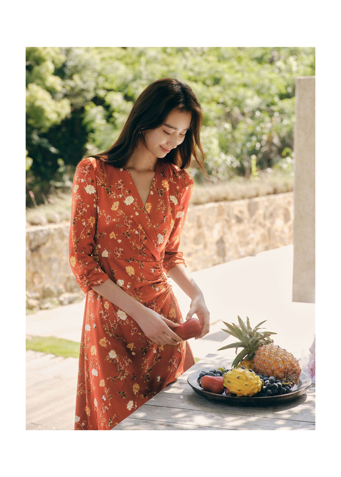 Silk Dress | Orange