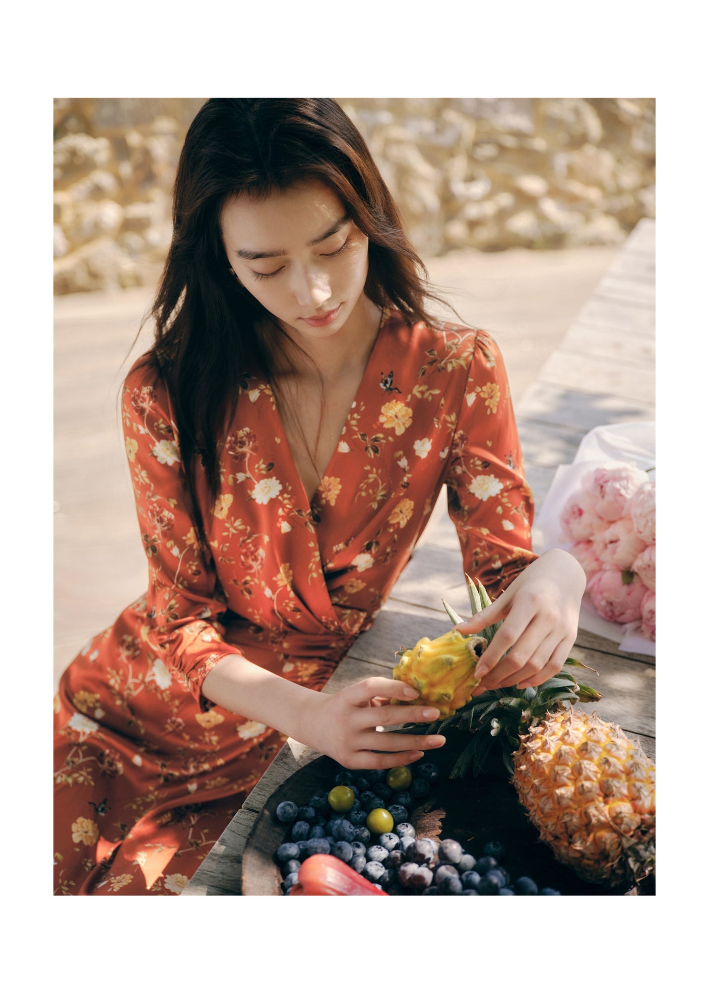 Silk Dress | Orange