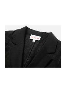 Silk Relaxed-Fit Blazer | Black