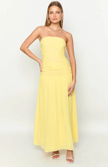 Sinclair Strapless Maxi Dress | Yellow
