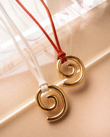 Shell Beach Pendant Necklace- Orange | Sivan Ayla x Luv Aj | 18K Gold Plated