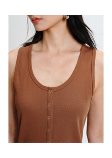 Sleeveless Tank Top | Brown