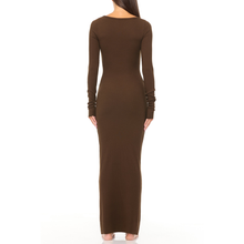 Square Neck Maxi Dress | Chocolate