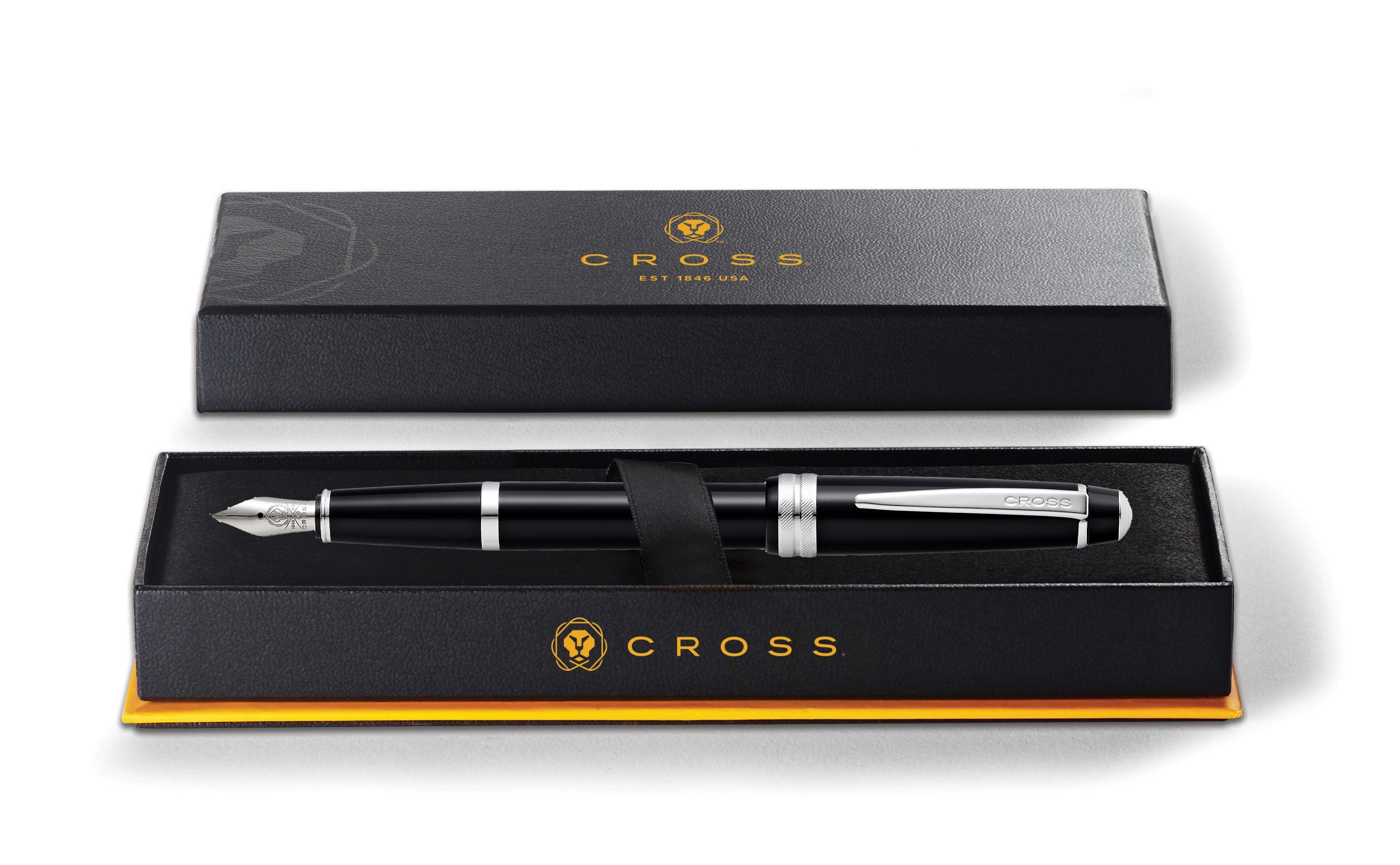 Bailey Resin Extra-Fine Nib Fountain Pen | Light Polished Black