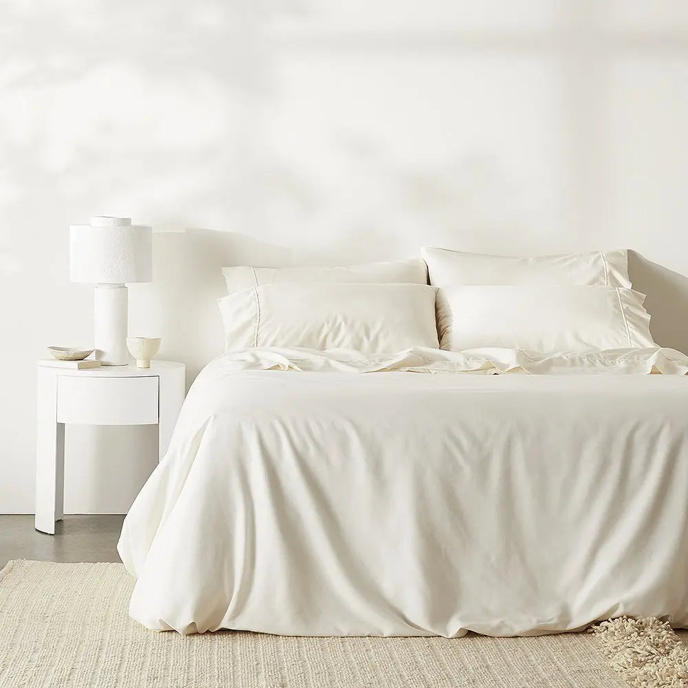 Linen+ Bamboo Duvet Cover, Full/Queen | Stone