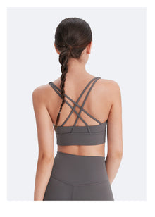 Strappy Sports Bra | Gray
