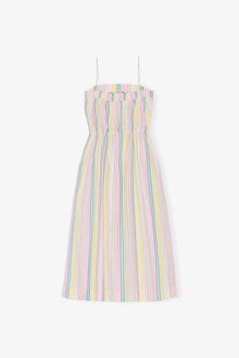 Stripe Cotton Maxi Strap Dress | Multicolour