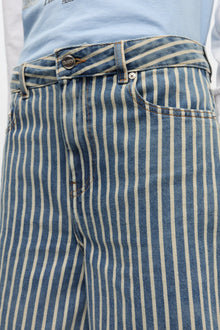 Striped Denim Shorts | Soft Chambray