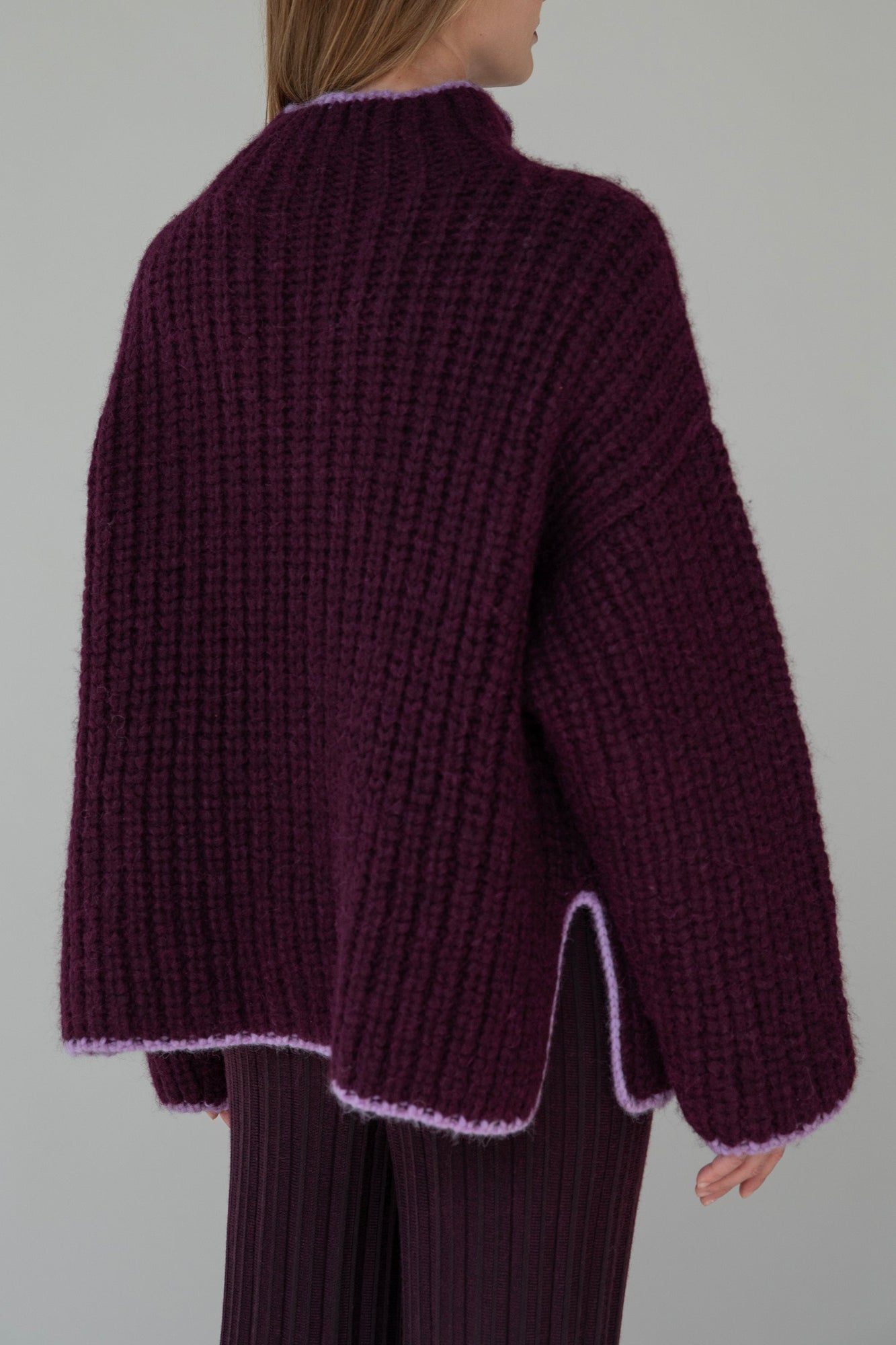 Sylvie Handknit Pullover | Aubergine