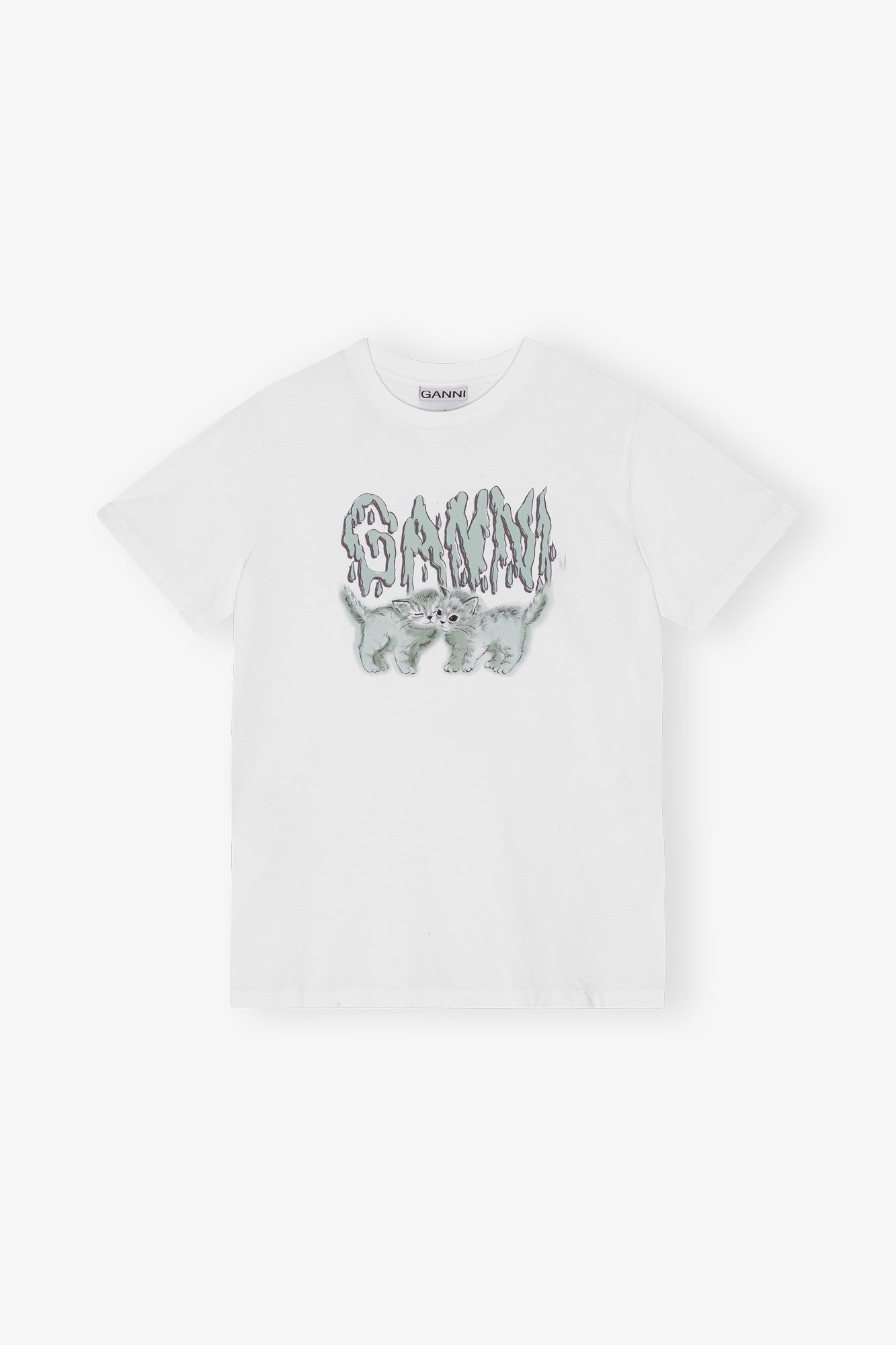 Basic Jersey Love Cats Relaxed T-shirt | Bright White