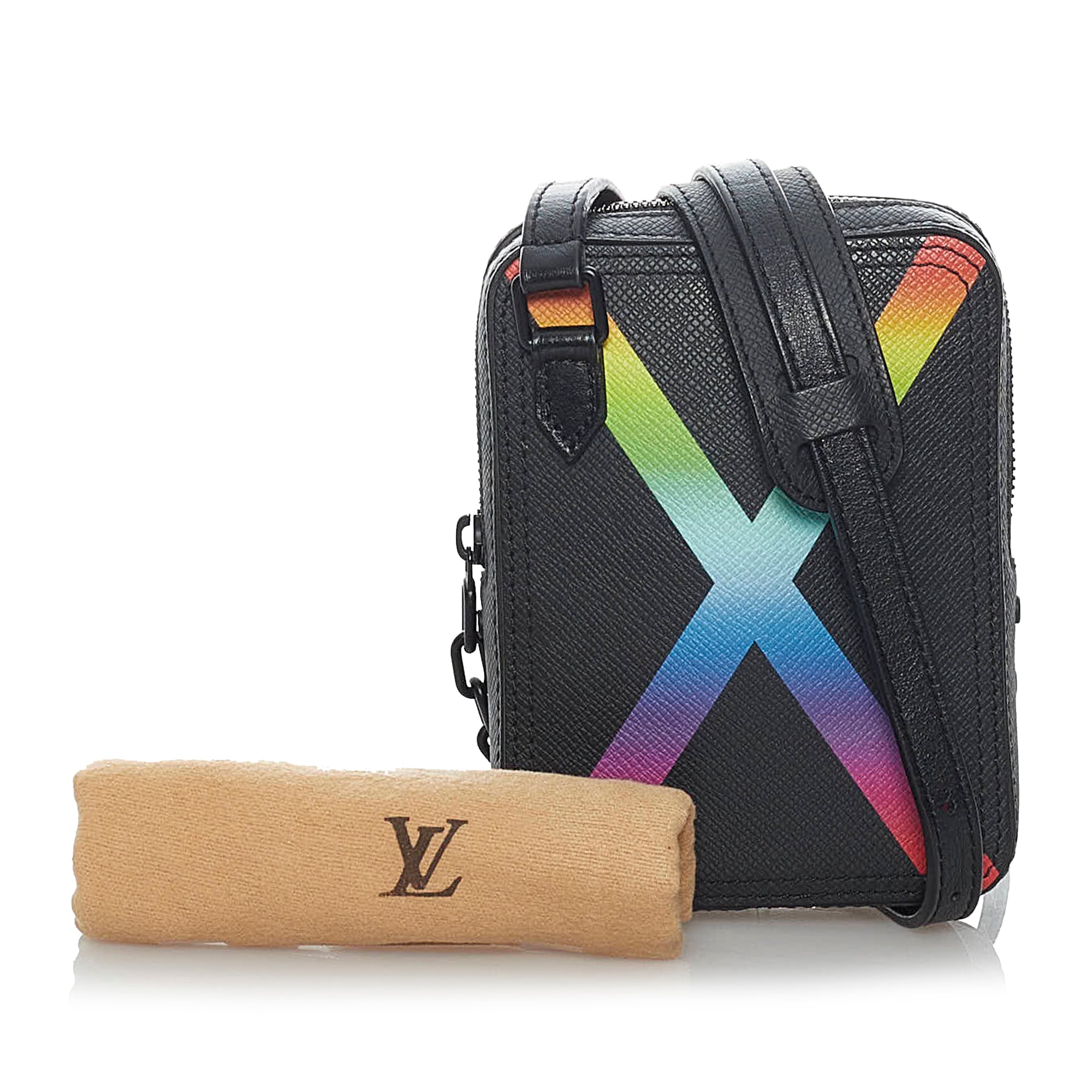 Louis Vuitton Pre-Owned Taiga Rainbow Danube | Unisex | Black x Multi