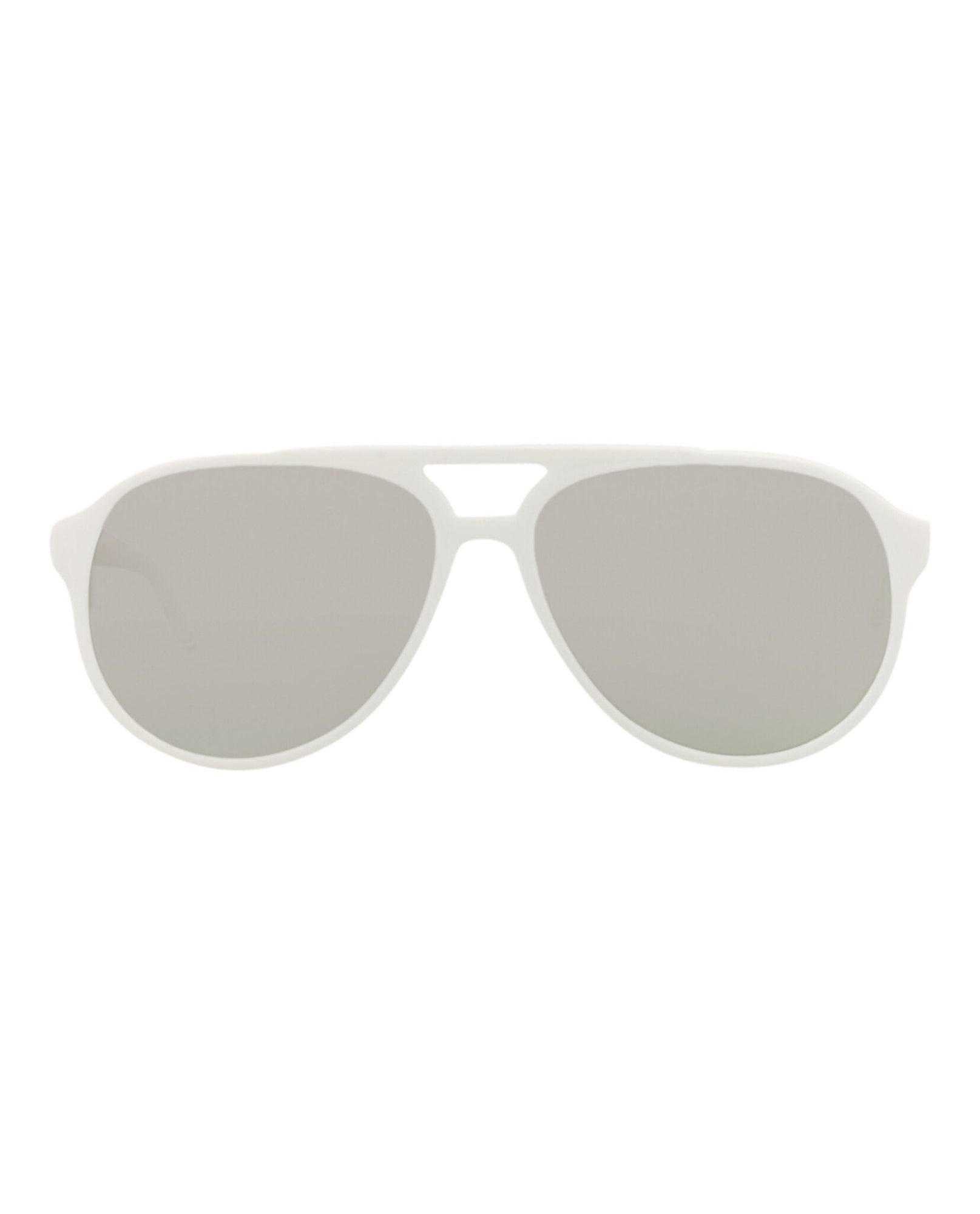 Thom Browne Aviator Acetate Sunglasses | White