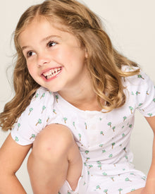 Kid's Pima Snug Fit Short Set in Palmier in Palmier#Color_Palmier