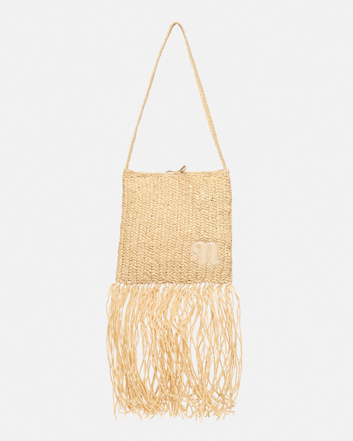 Womens | The Fringe Tote Fringed Raffia Tote | Naturalalmond