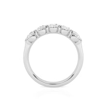 2.00 CT Oval Lab-Grown Diamond | Five Stone Anniversary Wedding Band Ring | 14K White Gold | G Color | VS Clarity