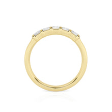 1.00 CT Emerald Lab-Grown Diamond | Five Stone Anniversary Wedding Band Ring | 14K Yellow Gold | G Color | VS Clarity