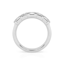 3.00 CT Emerald Lab-Grown Diamond | Five Stone Anniversary Wedding Band Ring | 14K White Gold | G Color | VS Clarity