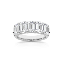 5.00 CT Emerald Lab-Grown Diamond | Five Stone Anniversary Wedding Band Ring | 14K White Gold | G Color | VS Clarity