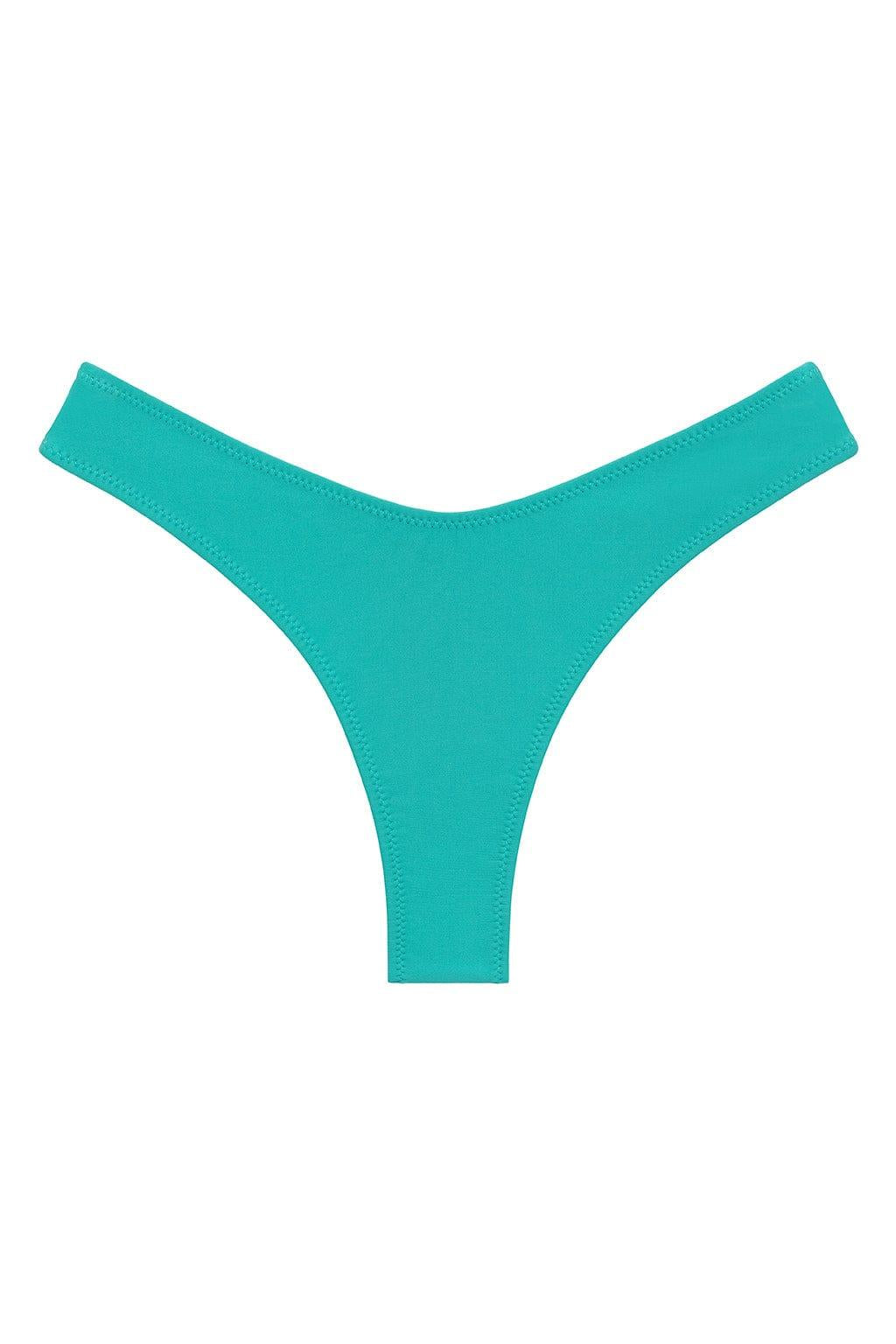 Added Coverage Lulu Zig Zag Stitch Bikini Bottom | Teal