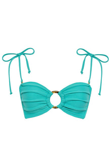 Tori Ties Bandeau Bikini Top | Teal