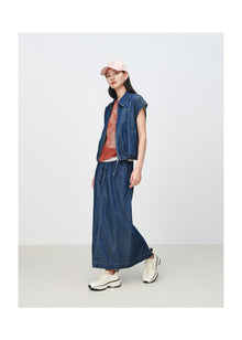 Tencel-Cotton Denim Jacket | Navy