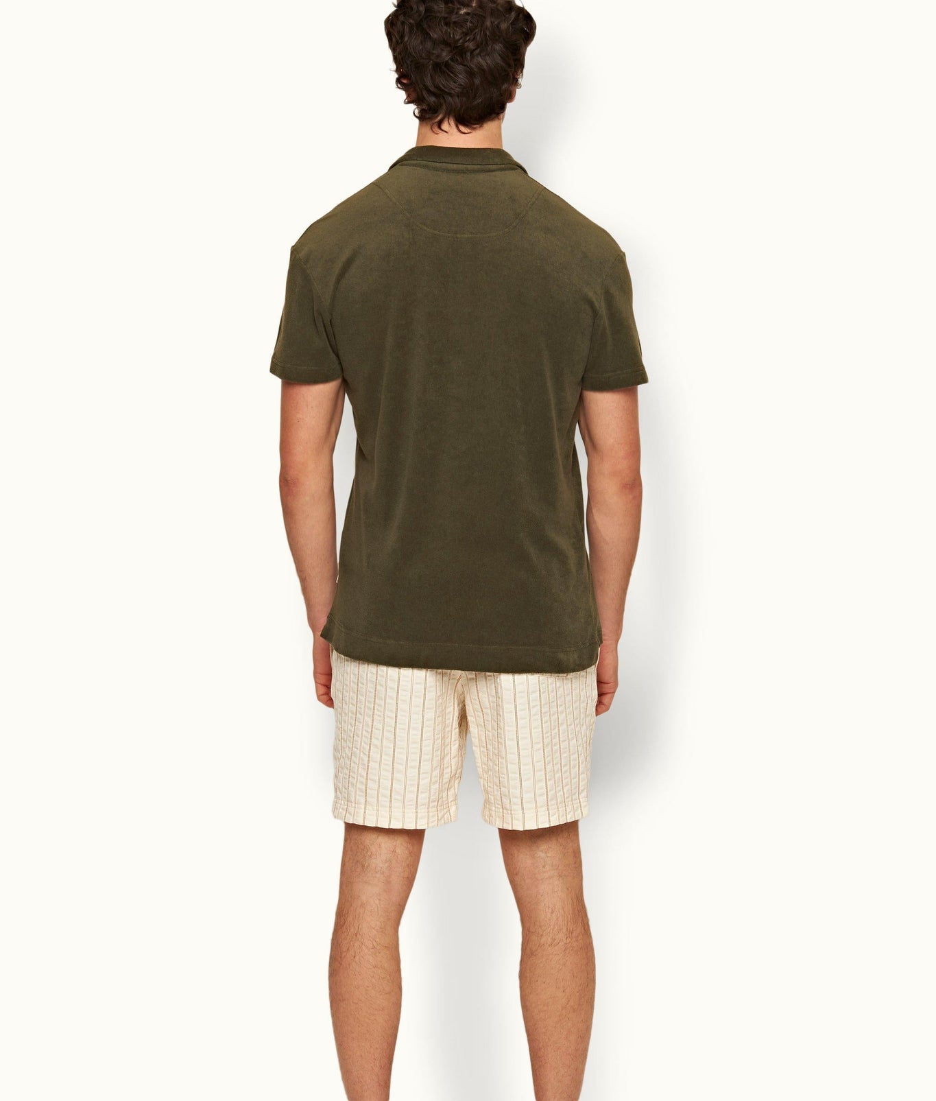 Terry Towelling Tailored Fit Organic Cotton Towelling Polo Shirt | Palm