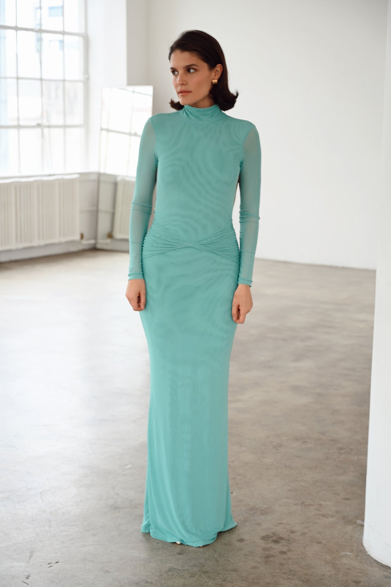 Salome Beaded Dress | Teal