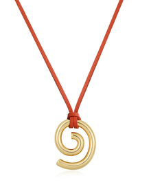 Shell Beach Pendant Necklace- Orange | Sivan Ayla x Luv Aj | 18K Gold Plated